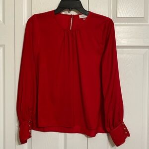 Calvin Klein Red blouse, Petite Large